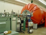 Low-energy beam line and accelerator.