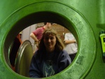 Jane Einstein entering tank.
