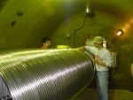 Tom Kubley and George Jackson releasing rings.