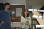 Bruce Ryan and Tracey Hood discuss whether the base will support the paddles adequately.