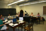 Professor Daniela Bortoletto presents a session to high school teachers during Summer 2006 Institute.
