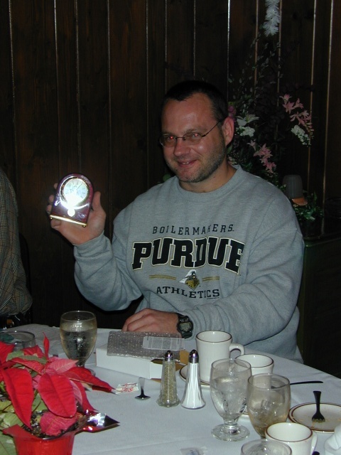 Mike Howard received a rosewood clock with a crest in recognition of 10 years of continuous service.