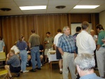 The gathering crowd.
