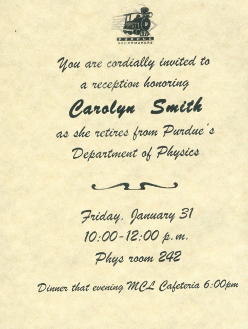 Engraved invitation