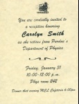 Engraved invitation