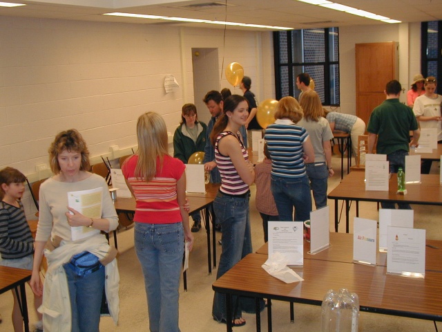 Many hands-on activities teach physics principles.