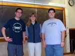Ben Zwickl, Katherine Pegors, and Jeff Myers recipients of the Phi Beta Kappa Award. 