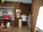 Good thing Coleen found the wall for support! Her hands (and probably her legs!) were shaking.