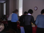 Come on ladies, move it!!! W'ere hungry
back here!!  See the time on the clock?
It's way past my lunch time! :)