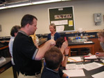 Hands-On
Chemistry outreach coordinator, Bill Bayley, adds assistance