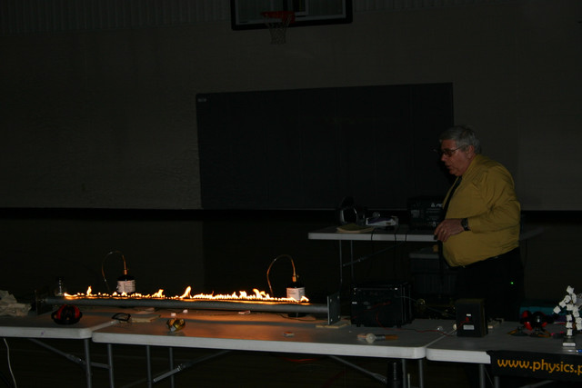 The Dancing Flames demo shows how the varying wavelengths associated with sound affect the height of the flame.