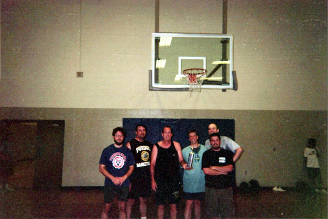 Champions! 
(l-r): M. Fosmire, K. Schmitter, B. Poer, M. Caffee, P. Smith, M. Lister