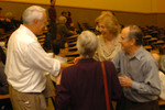 Dr. & Mrs. Gary Doolan (PhD 1968) greeting Dr. & Mrs. John Hill (PhD 1966)
