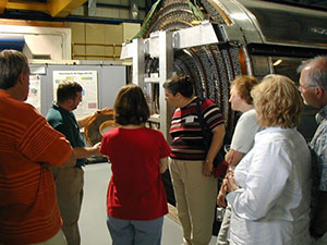 Teachers touring Fermi Lab