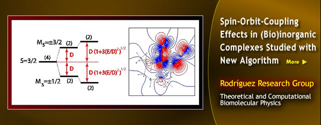 Spin-Orbit-Coupling Effects in (Bio)inorganic Complexes Studied with New Algorithm - Rodriguez Research Group