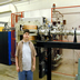 Tom Kubley (operator) and the newly installed laminated injector magnet