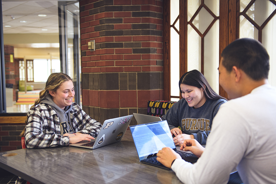 Students at Purdue