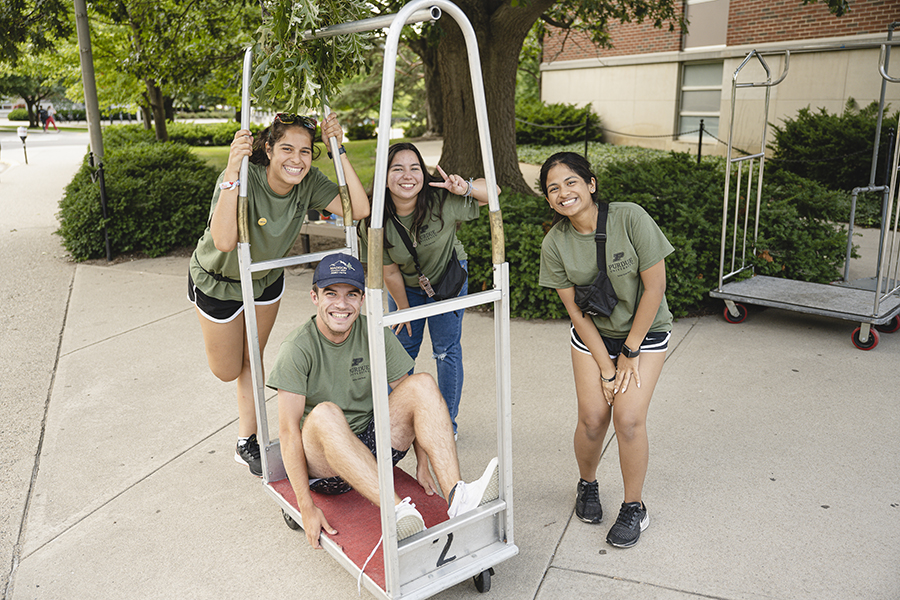 Students moving into dorms