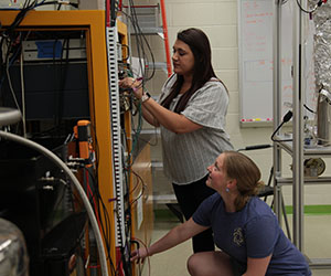 Graduate students working on research in the Dark Matter group