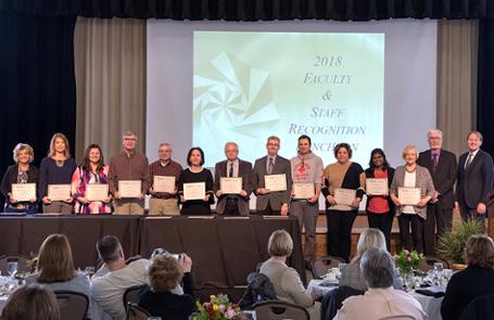 Department of Physics and Astronomy faculty and staff honored at annual recognition luncheon