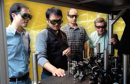 From left: Qi Zhou, Chen-Lung Hung, Sergei Khlebnikov, and Luis Martin Kruczenski.