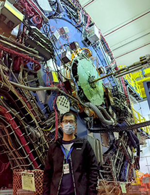 Feng pictured in front of the STAR detector.