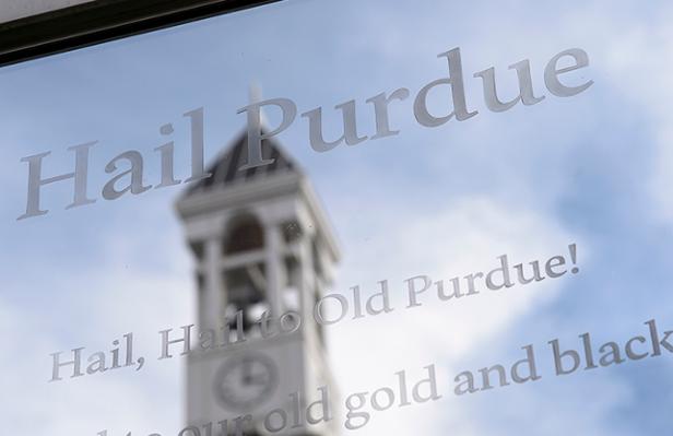 Hail Purdue sign