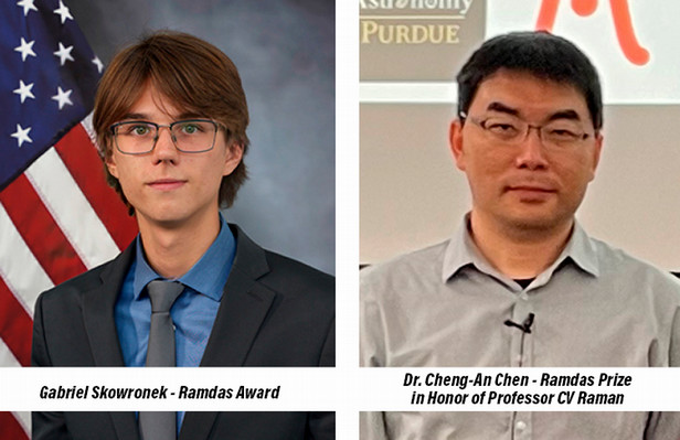 Dr.  Cheng-An Chen was awarded the Raman Prize and Gabriel Skowronek was awarded the Ramdas Award.