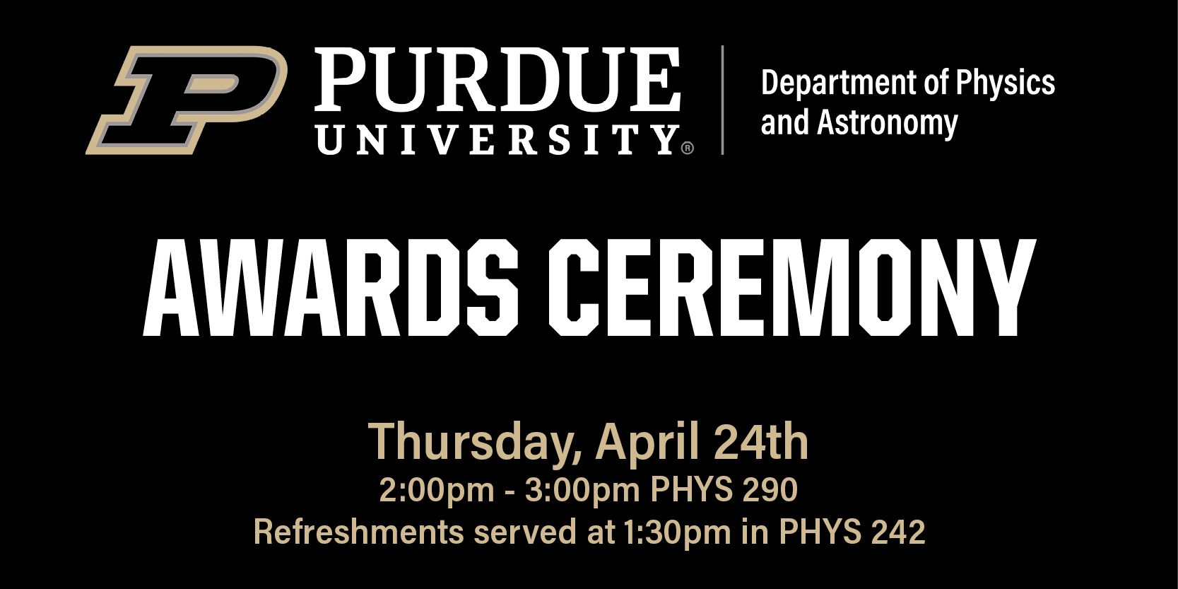 Purdue Physics and Astronomy Awards Ceremony