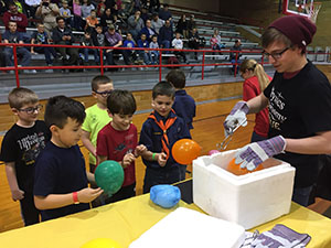 Cub scouts learning