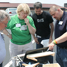 Teachers learning about Purdue physics