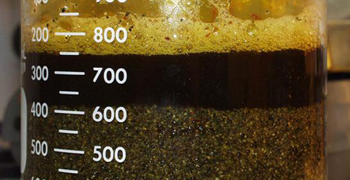 Hydrochloric acid and nitric acid reacting with the carbons