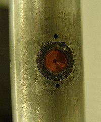 Hardened steel insert with cathode