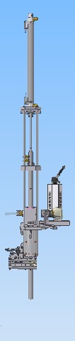 X-Z sample positioning stage & rabbit changer, rod middle position