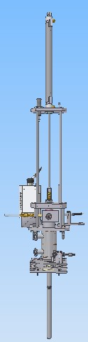 X-Z sample positioning stage & rabbit changer, rod down position