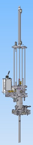 X-Z sample positioning stage & rabbit changer, rod down position